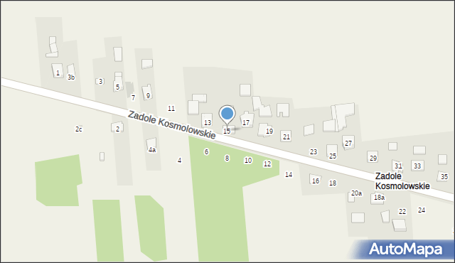 Kosmolów, Zadole Kosmolowskie, 15, mapa Kosmolów