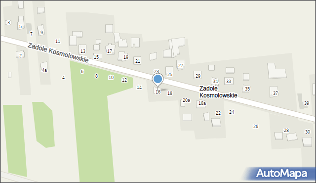 Kosmolów, Zadole Kosmolowskie, 16, mapa Kosmolów