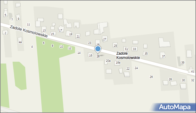 Kosmolów, Zadole Kosmolowskie, 18, mapa Kosmolów