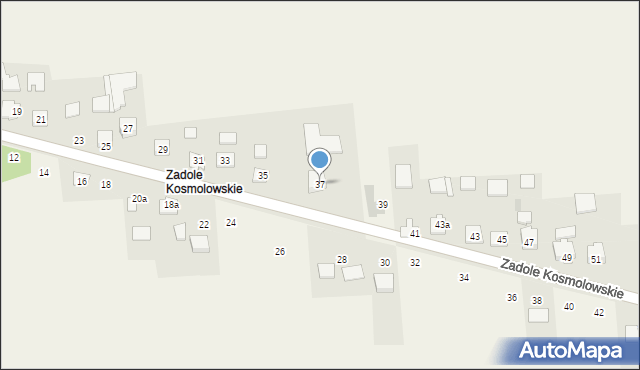 Kosmolów, Zadole Kosmolowskie, 37, mapa Kosmolów