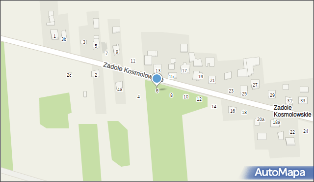 Kosmolów, Zadole Kosmolowskie, 6, mapa Kosmolów