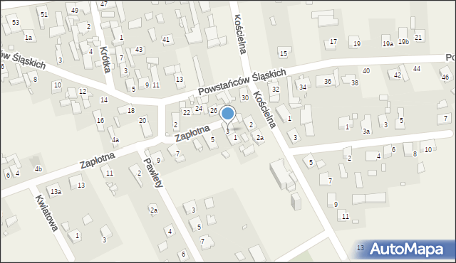 Kosorowice, Zapłotna, 3, mapa Kosorowice