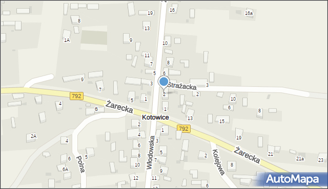 Kotowice, Zamkowa, 2, mapa Kotowice