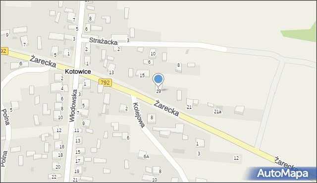 Kotowice, Żarecka, 19, mapa Kotowice