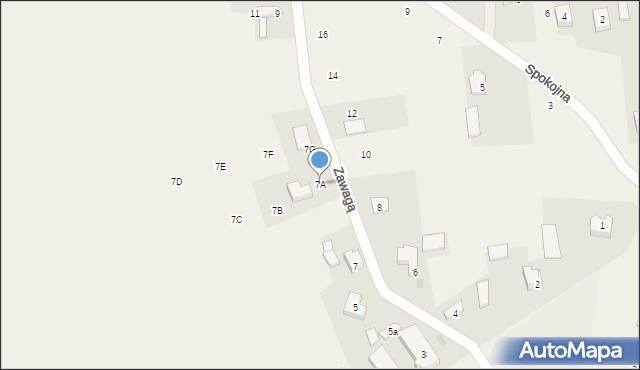 Koziegłówki, Zawagą, 7A, mapa Koziegłówki