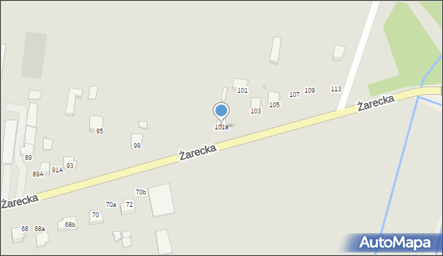 Koziegłowy, Żarecka, 101a, mapa Koziegłowy