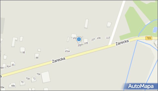 Koziegłowy, Żarecka, 103, mapa Koziegłowy