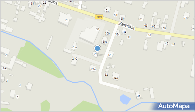 Koziegłowy, Żarecka, 32a, mapa Koziegłowy