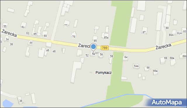 Koziegłowy, Żarecka, 54, mapa Koziegłowy