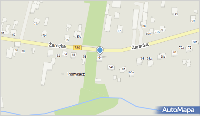 Koziegłowy, Żarecka, 64, mapa Koziegłowy