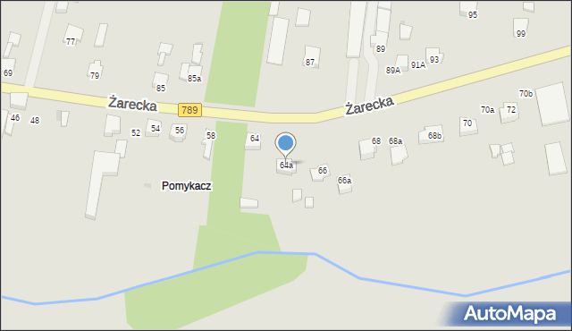 Koziegłowy, Żarecka, 64a, mapa Koziegłowy