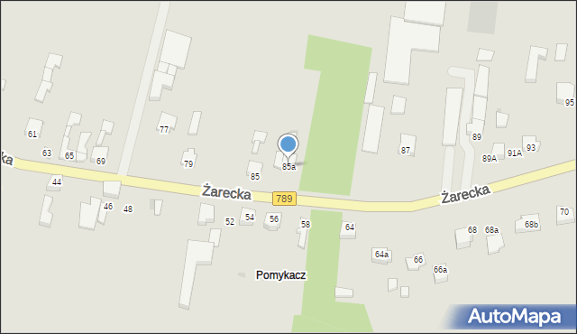 Koziegłowy, Żarecka, 85a, mapa Koziegłowy