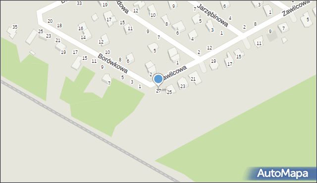 Kozienice, Zawilcowa, 27, mapa Kozienice