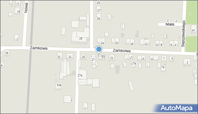 Koźmin Wielkopolski, Zamkowa, 25, mapa Koźmin Wielkopolski