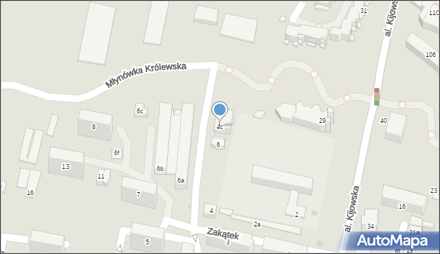 Kraków, Zakątek, 4c, mapa Krakowa