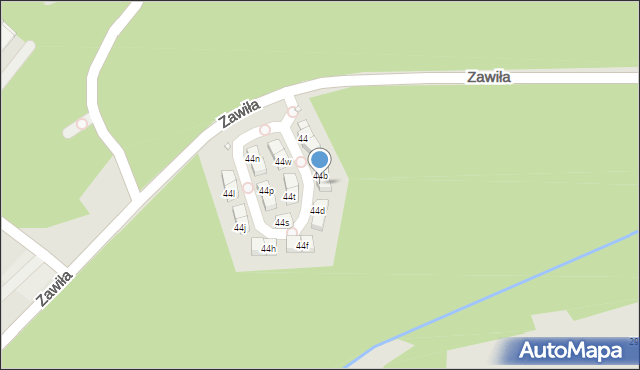 Kraków, Zawiła, 44c, mapa Krakowa