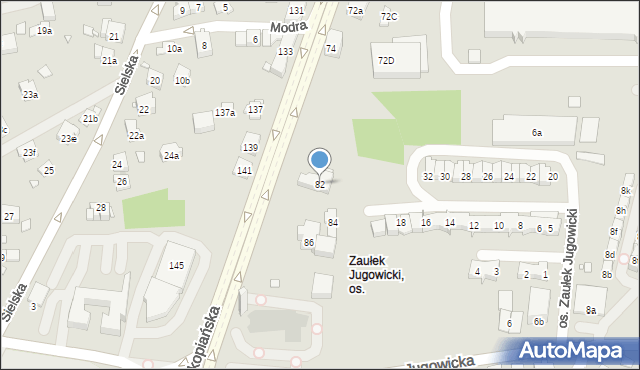 Kraków, Zakopiańska, 82, mapa Krakowa