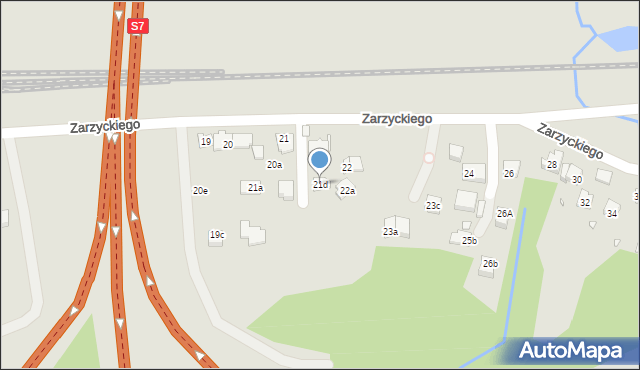 Kraków, Zarzyckiego Wiesława, 21d, mapa Krakowa