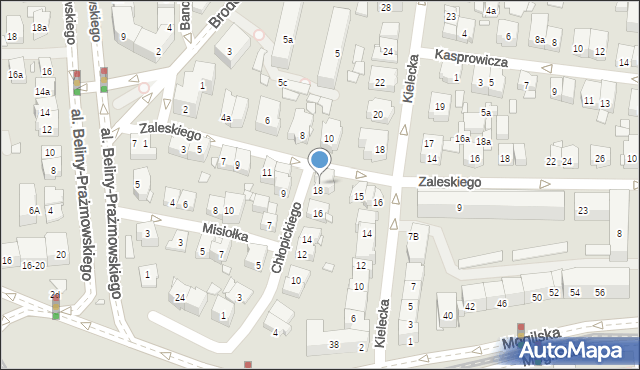 Kraków, Zaleskiego Bohdana, 13, mapa Krakowa