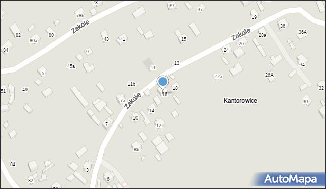 Kraków, Zakole, 18a, mapa Krakowa