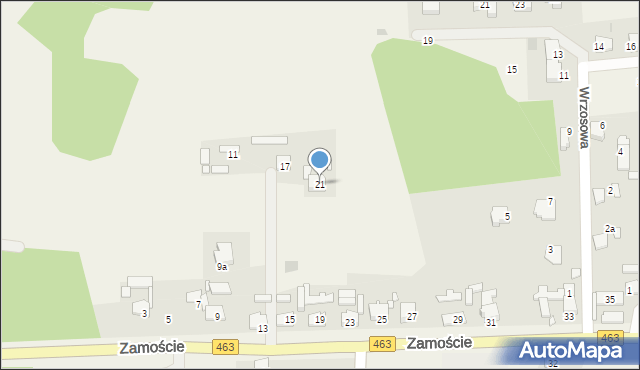 Krasiejów, Zamoście, 21, mapa Krasiejów