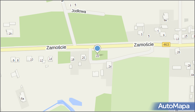 Krasiejów, Zamoście, 22, mapa Krasiejów