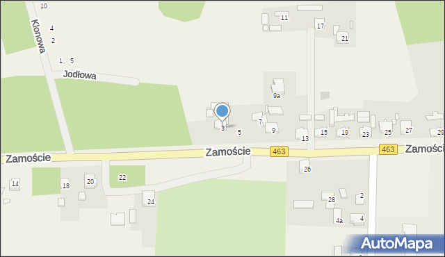 Krasiejów, Zamoście, 3, mapa Krasiejów