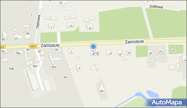 Krasiejów, Zamoście, 6, mapa Krasiejów