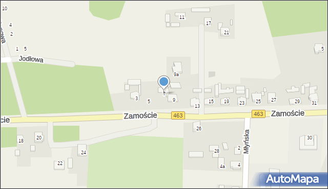 Krasiejów, Zamoście, 7, mapa Krasiejów