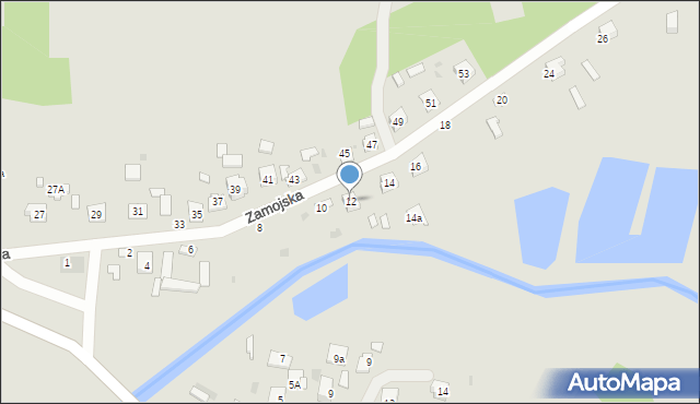 Krasnobród, Zamojska, 12, mapa Krasnobród