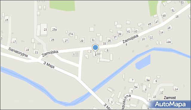 Krasnobród, Zamojska, 4, mapa Krasnobród