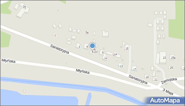 Krasnobród, Zamojska, 7, mapa Krasnobród