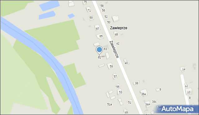 Krasnystaw, Zawieprze, 61, mapa Krasnystaw