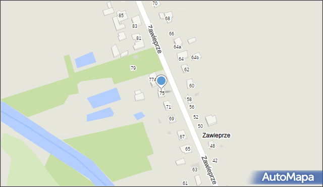 Krasnystaw, Zawieprze, 75, mapa Krasnystaw