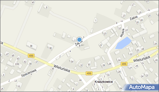 Kraszkowice, Żabia, 6, mapa Kraszkowice