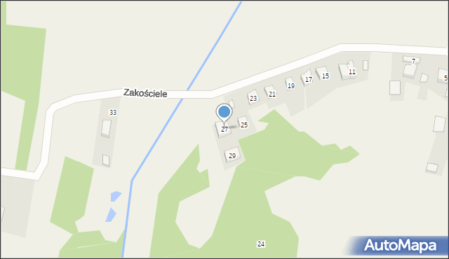 Kroczyce, Zakościele, 27, mapa Kroczyce