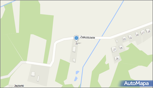 Kroczyce, Zakościele, 33, mapa Kroczyce