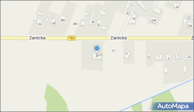 Kroczyce, Żarecka, 15, mapa Kroczyce