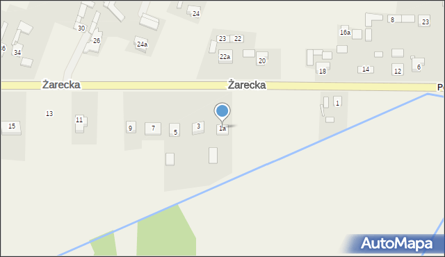 Kroczyce, Żarecka, 1a, mapa Kroczyce