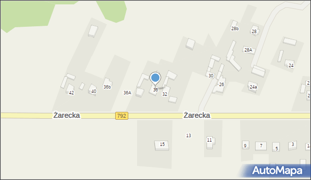 Kroczyce, Żarecka, 36, mapa Kroczyce