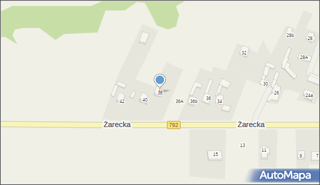 Kroczyce, Żarecka, 38, mapa Kroczyce