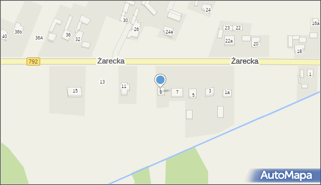 Kroczyce, Żarecka, 9, mapa Kroczyce