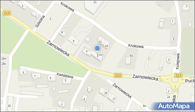 Krokowa, Żarnowiecka, 2, mapa Krokowa