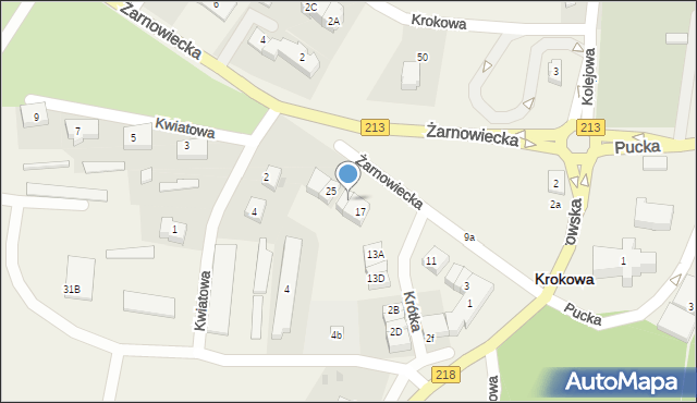 Krokowa, Żarnowiecka, 21, mapa Krokowa