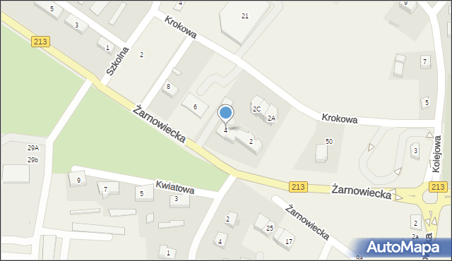 Krokowa, Żarnowiecka, 4, mapa Krokowa