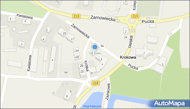 Krokowa, Żarnowiecka, 9, mapa Krokowa