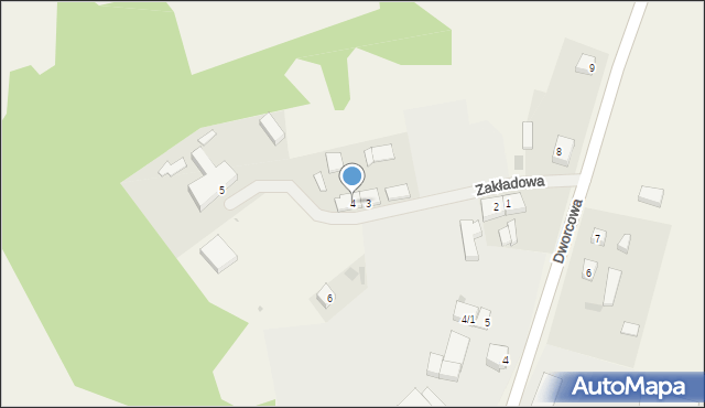 Krosino, Zakładowa, 4, mapa Krosino