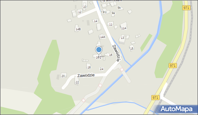 Krynica-Zdrój, Zawodzie, 16/2, mapa Krynica-Zdrój