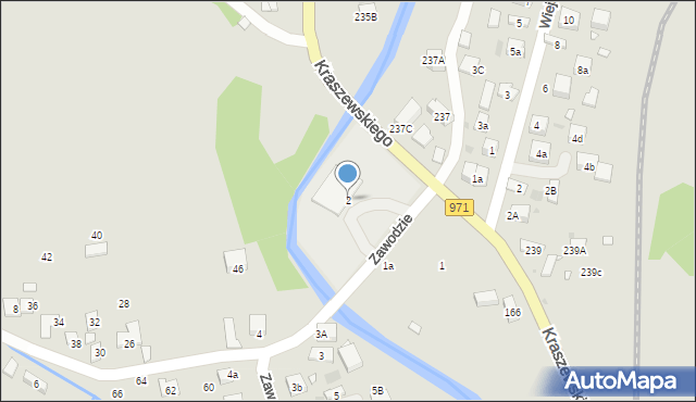 Krynica-Zdrój, Zawodzie, 2, mapa Krynica-Zdrój