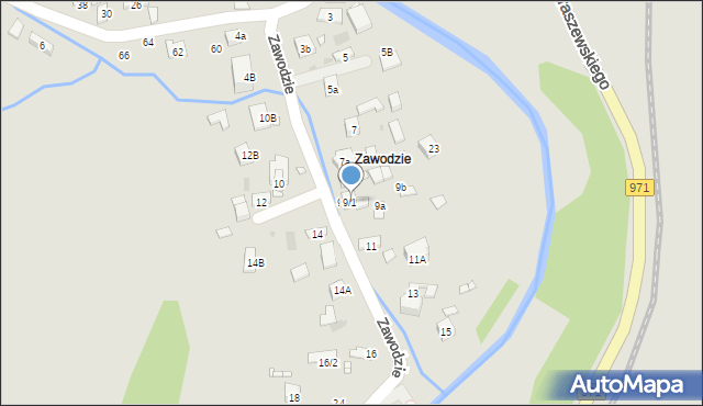 Krynica-Zdrój, Zawodzie, 9/1, mapa Krynica-Zdrój